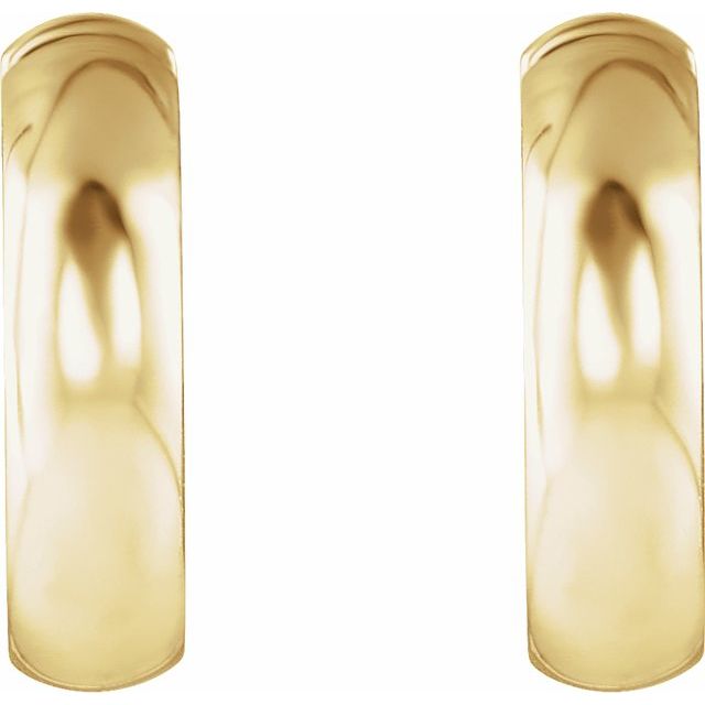 14K Yellow Hinged 14.25 mm Hoop Earrings