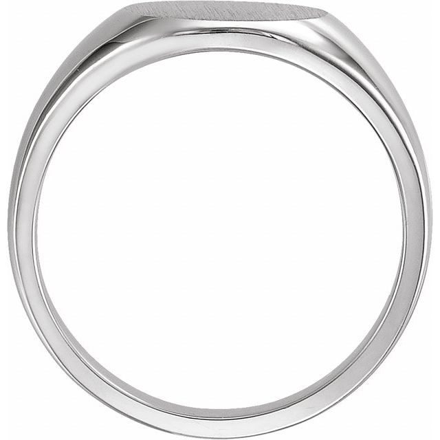 Sterling Silver 13 mm Round Signet Ring