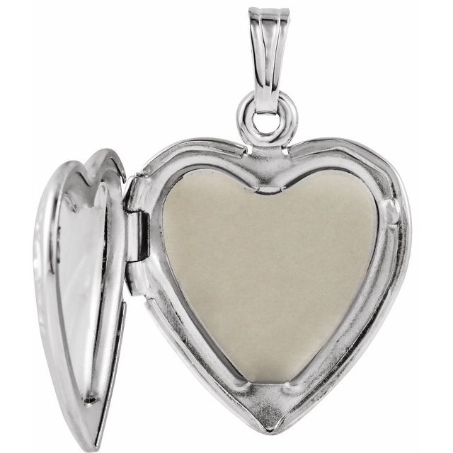 Sterling Silver Mom Heart Locket with Rose
