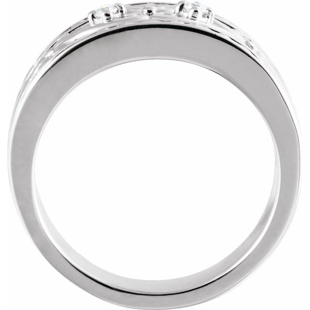14K White .05 CT Natural Diamond Ring