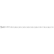 14k White 1/8 Ctw Natural Diamond Link 7' Bracelet