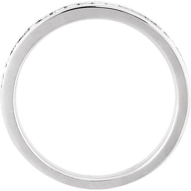 14k White 1/2 Ctw Natural Diamond Band