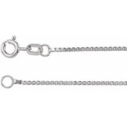 14k White 1.2 Mm Box 7' Chain