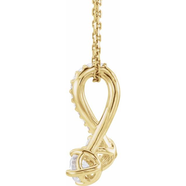 14K Yellow 1/2 CTW Natural Diamond 16-18' Necklace