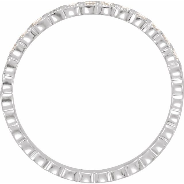 14k White 1/3 Ctw Natural Diamond Anniversary Band