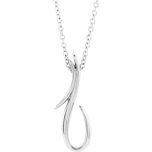 14k White Freeform 16-18' Necklace
