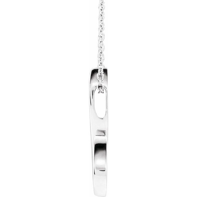 14k White Freeform 16-18' Necklace