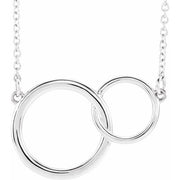 Sterling Silver Interlocking Circle 16-18' Necklace