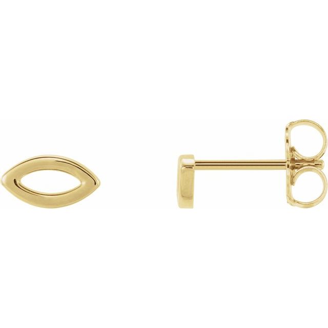 14k Yellow Geometric Earrings