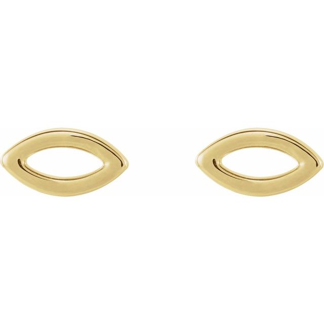 14k Yellow Geometric Earrings