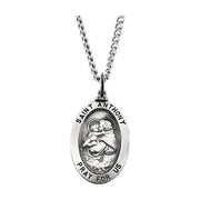 Sterling Silver 23.25x16 mm St. Anthony of Padua Medal 24' Necklace