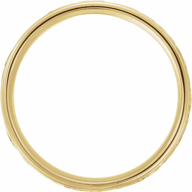 14k Yellow/white/rose 8 Mm Rope Woven Comfort-fit Flat Band Size 6