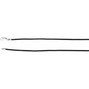 Sterling Silver 1.5 mm Black Leather 18' Cord