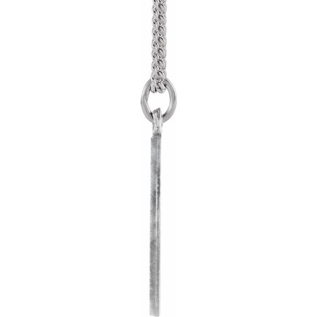 Sterling Silver 22 mm Confirmation Medal with Cross 24' Necklace