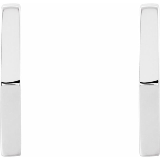 Sterling Silver Geometric 12.6 Mm Hoop Earrings