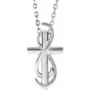 Sterling Silver Cross 16-18' Necklace