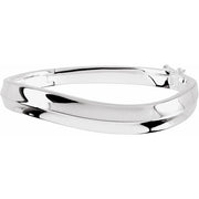 Sterling Silver 10 Mm Hinged Bangle 6 1/2' Bracelet