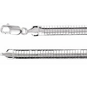 Sterling Silver 6 mm Domed Omega 16' Chain