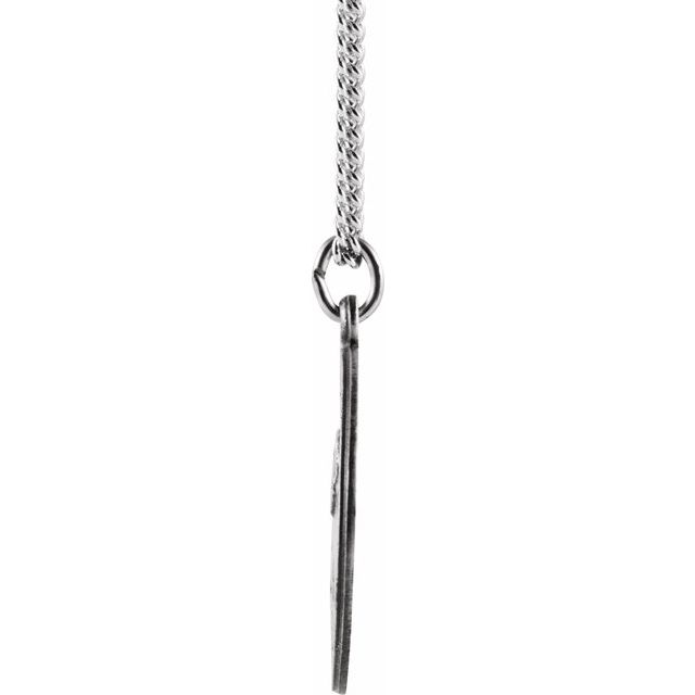 Sterling Silver 18 mm Round St. Paul the Apostle 18' Necklace
