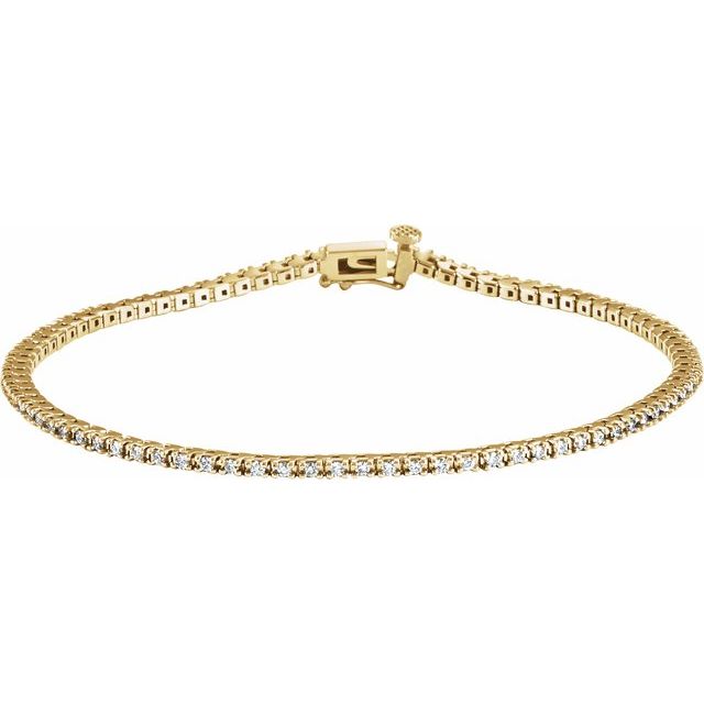 14K Yellow 7/8 CTW Lab-Grown Diamond Line 7 1/4' Bracelet