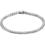 14K White 2 1/8 CTW Natural Diamond Line 7' Bracelet
