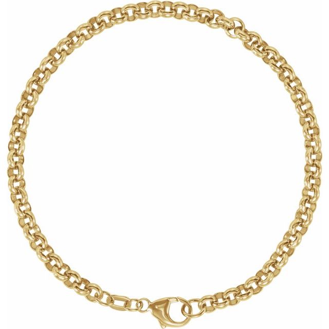 14K Yellow 3.8 mm Rolo 7' Chain