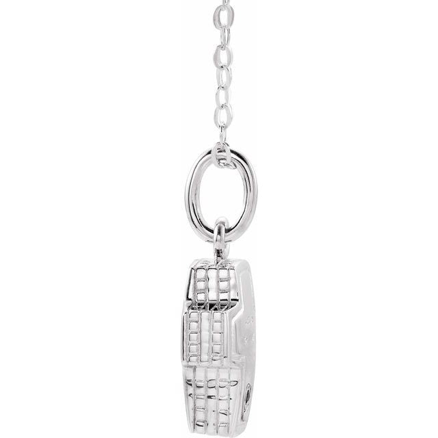 Sterling Silver Cross Ash Holder 18' Necklace