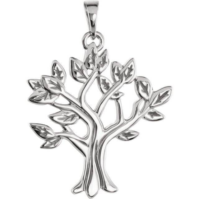 14K White My Tree™ Family Pendant