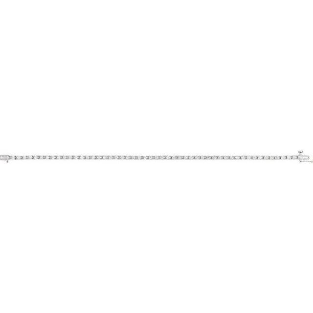 14K White 2 1/8 CTW Natural Diamond Line 7' Bracelet