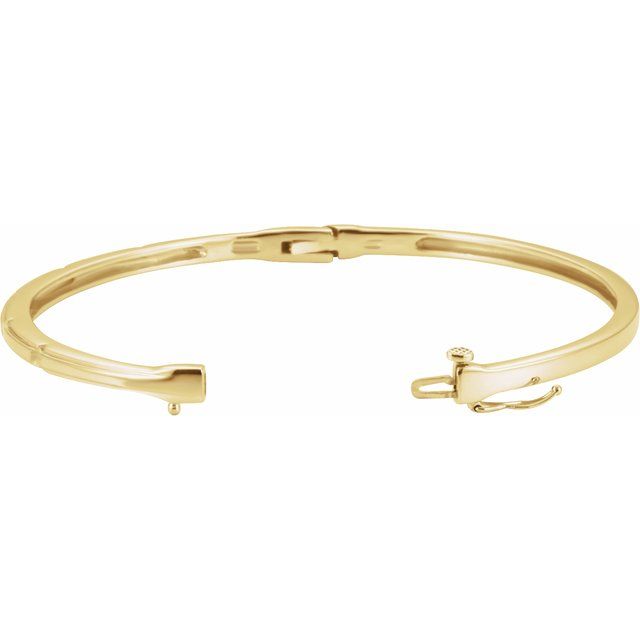 14K Yellow 1/4 CTW Natural Diamond Bangle 6' Bracelet