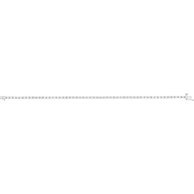 14K White 2 1/4 CTW Lab-Grown Diamond Line 7 1/4' Bracelet