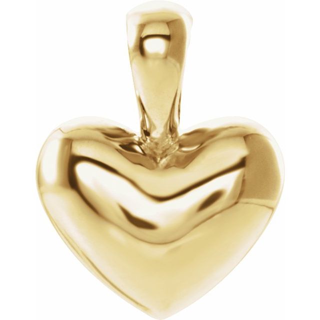 14k Yellow Youth Heart Pendant