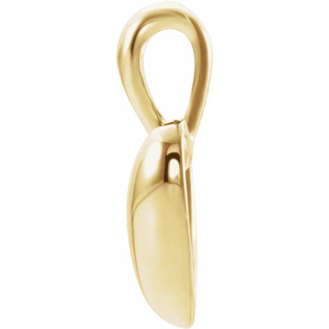 14k Yellow Youth Heart Pendant
