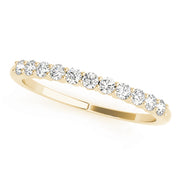 Slightly Curved Wedding Band Prong Set