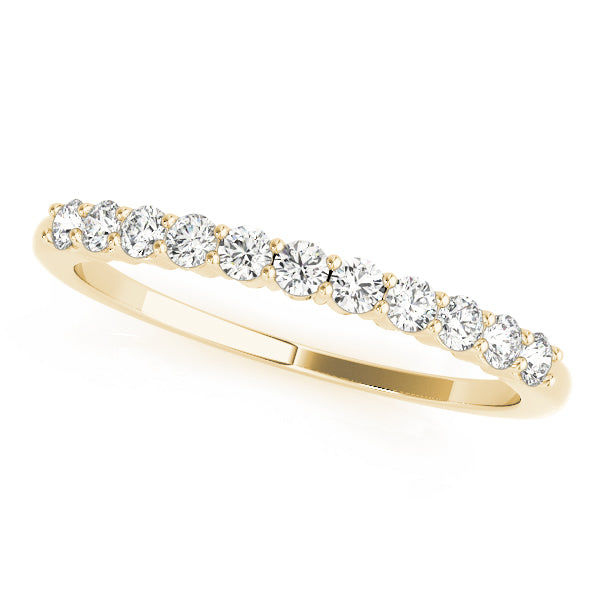 Slightly Curved Wedding Band Prong Set