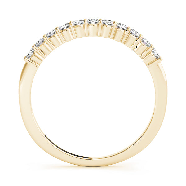 Slightly Curved Wedding Band Prong Set