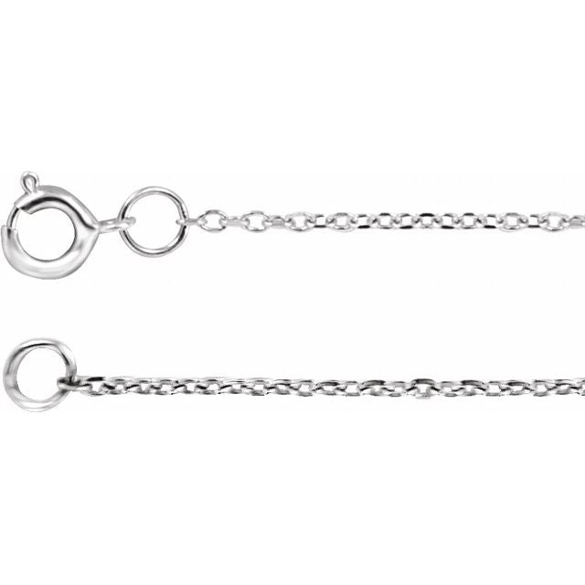 Sterling Silver 1 Mm Adjustable Diamond-cut Cable 16-18' Chain
