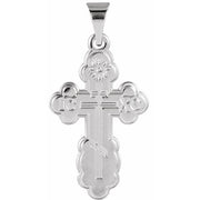 Sterling Silver St. Olga Orthodox Cross Pendant