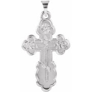 Sterling Silver St. Olga Orthodox Cross Pendant