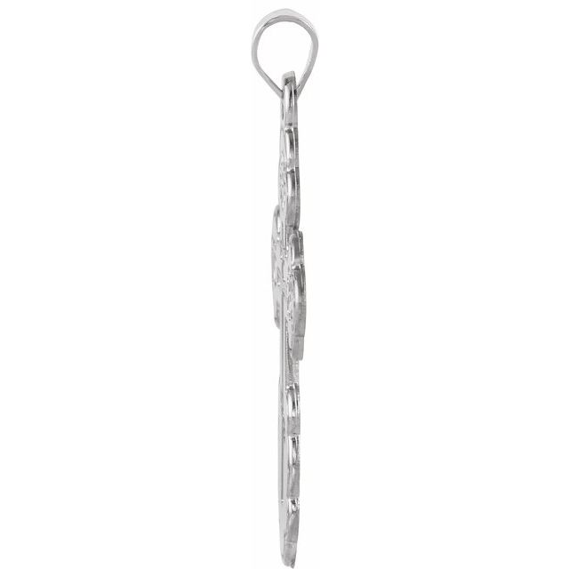 Sterling Silver St. Olga Orthodox Cross Pendant