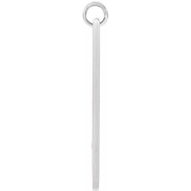 Sterling Silver Engravable Pierced Cross Bar Pendant