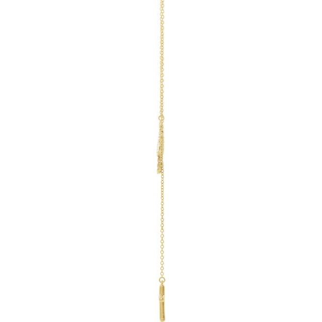 14K Yellow 1/5 CTW Natural Diamond Infinity-Inspired Cross 18' Necklace