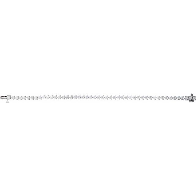 14K White 4 3/4 CTW Lab-Grown Diamond Line 7 1/4' Bracelet