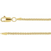 14K Yellow 1.8 mm Wheat 20' Chain