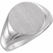 Sterling Silver Round Signet Ring