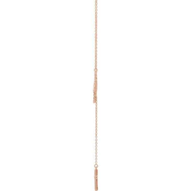 14K Rose 1/5 CTW Natural Diamond Infinity-Inspired Cross 18' Necklace