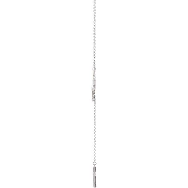 14K White 1/5 CTW Natural Diamond Infinity-Inspired Cross 18' Necklace