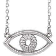 Sterling Silver Evil Eye 18' Necklace