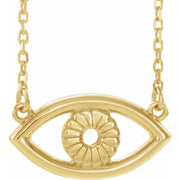 14K Yellow Evil Eye 18' Necklace