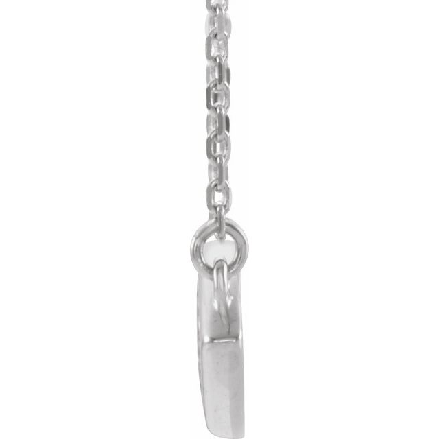 14K White Evil Eye 16' Necklace